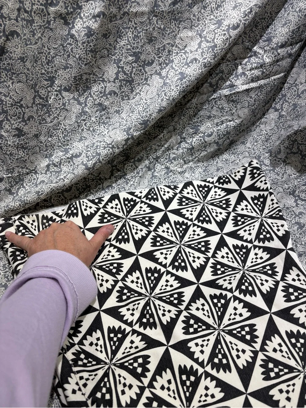 NWT Free People black white geometric print festival flare jeans 29 8